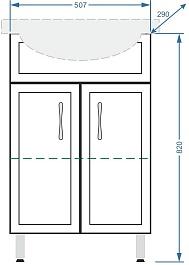 Stella Polare Тумба для умывальника Концепт 55 – фотография-7
